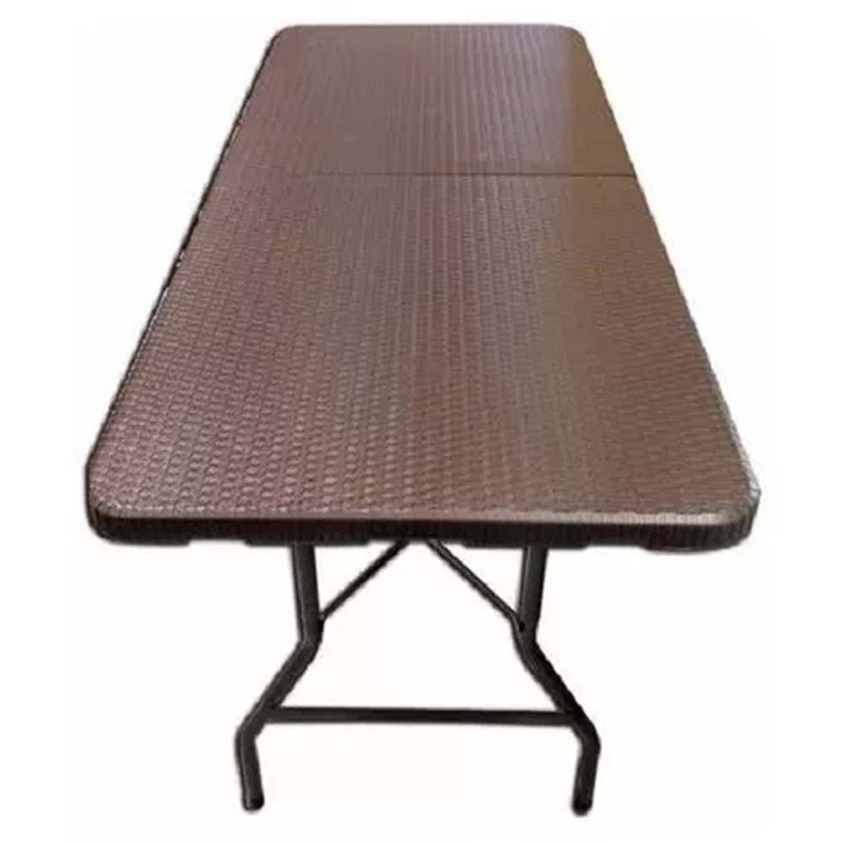 TODODESCUENTO - Mesa Plegable Maleta 180cm Tipo Arma Fácil Camping CAFÉ