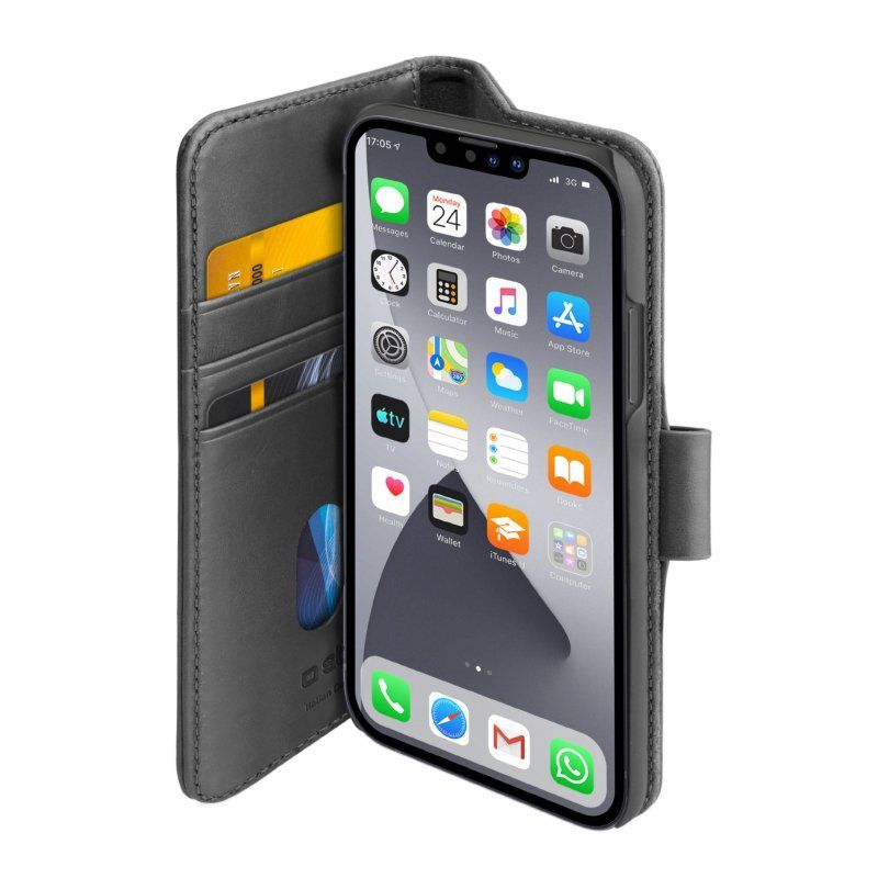 GENERICO - CARCASA  LIBRO PARA IPHONE XR/ CUERO RESISTENTE COLOR NEGRO