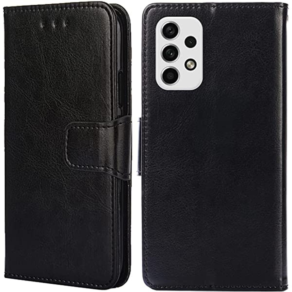 GENERICO - CARCASA  LIBRO PARA SAMSUNG A54/ CUERO RESISTENTE COLOR NEGRO