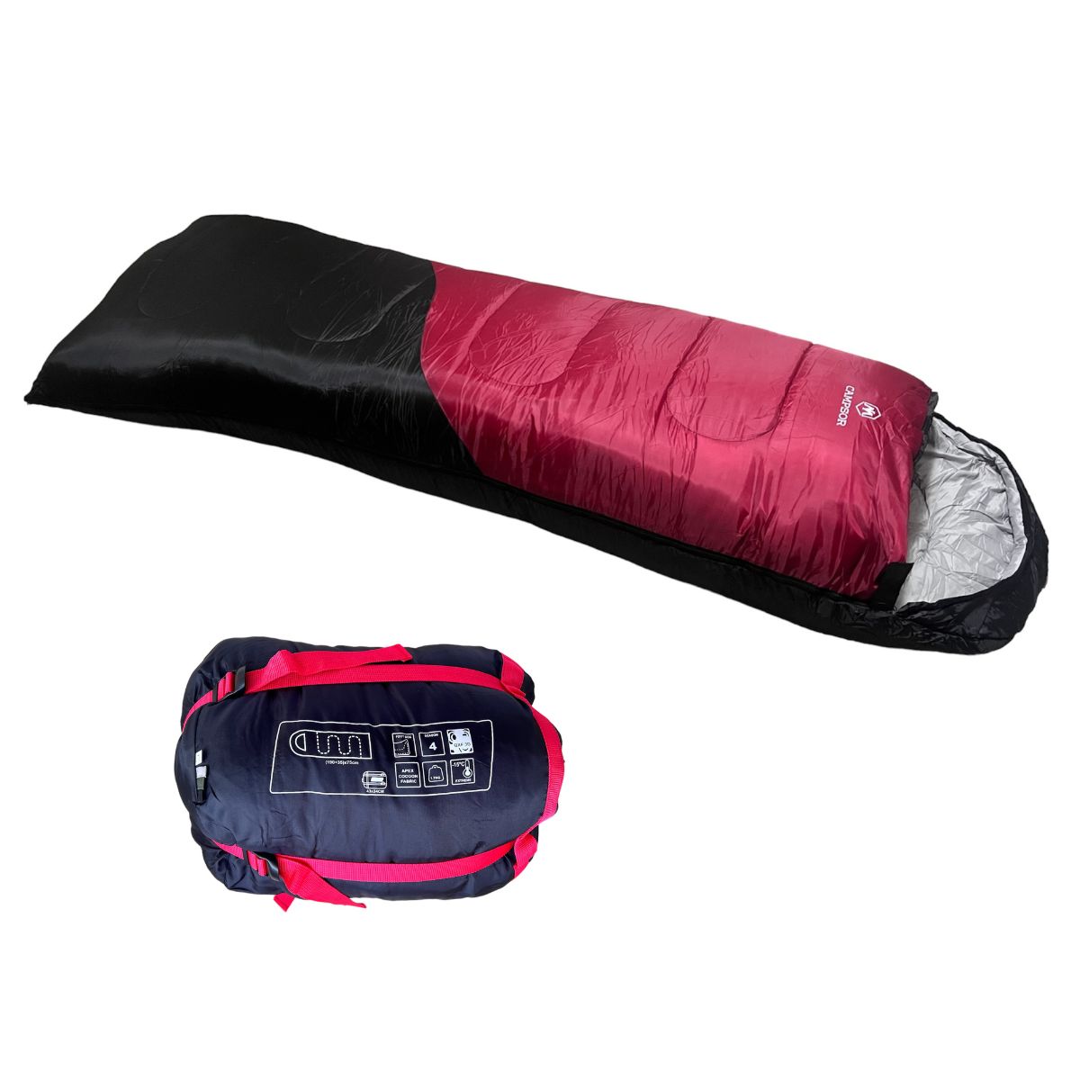 CAMPSOR - Saco De Dormir Extremo -15ºC 10ºC 1700gr Para camping