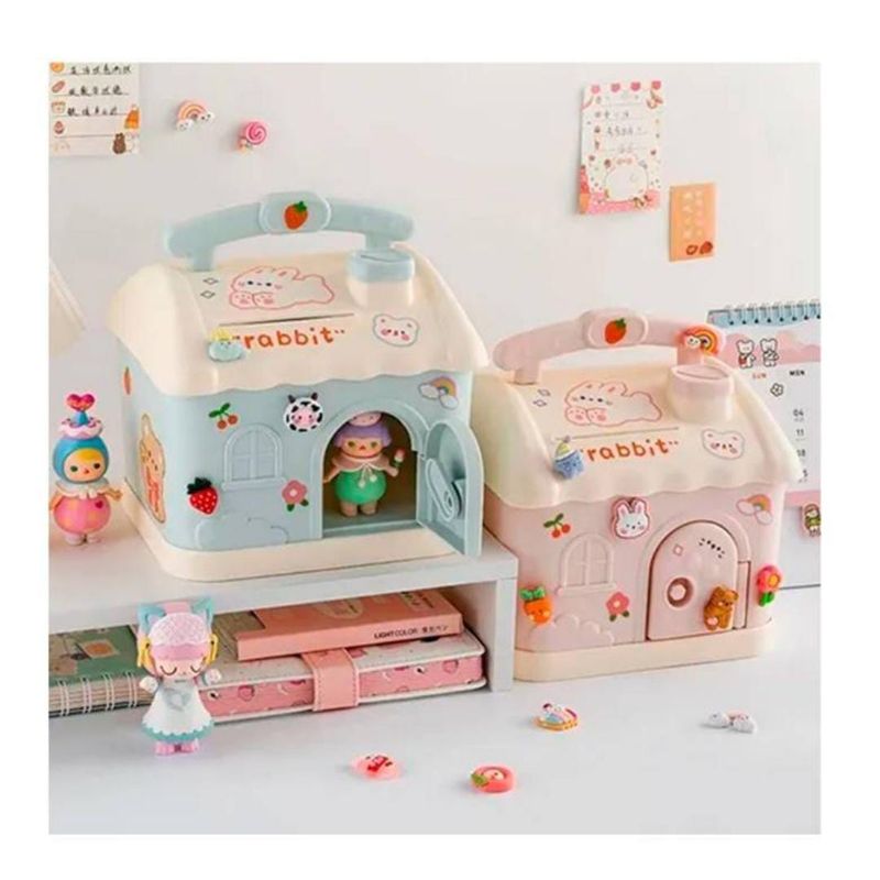 GENERICO - Alcancía Mini Caja Fuerte Para Niños Rosa  Welife
