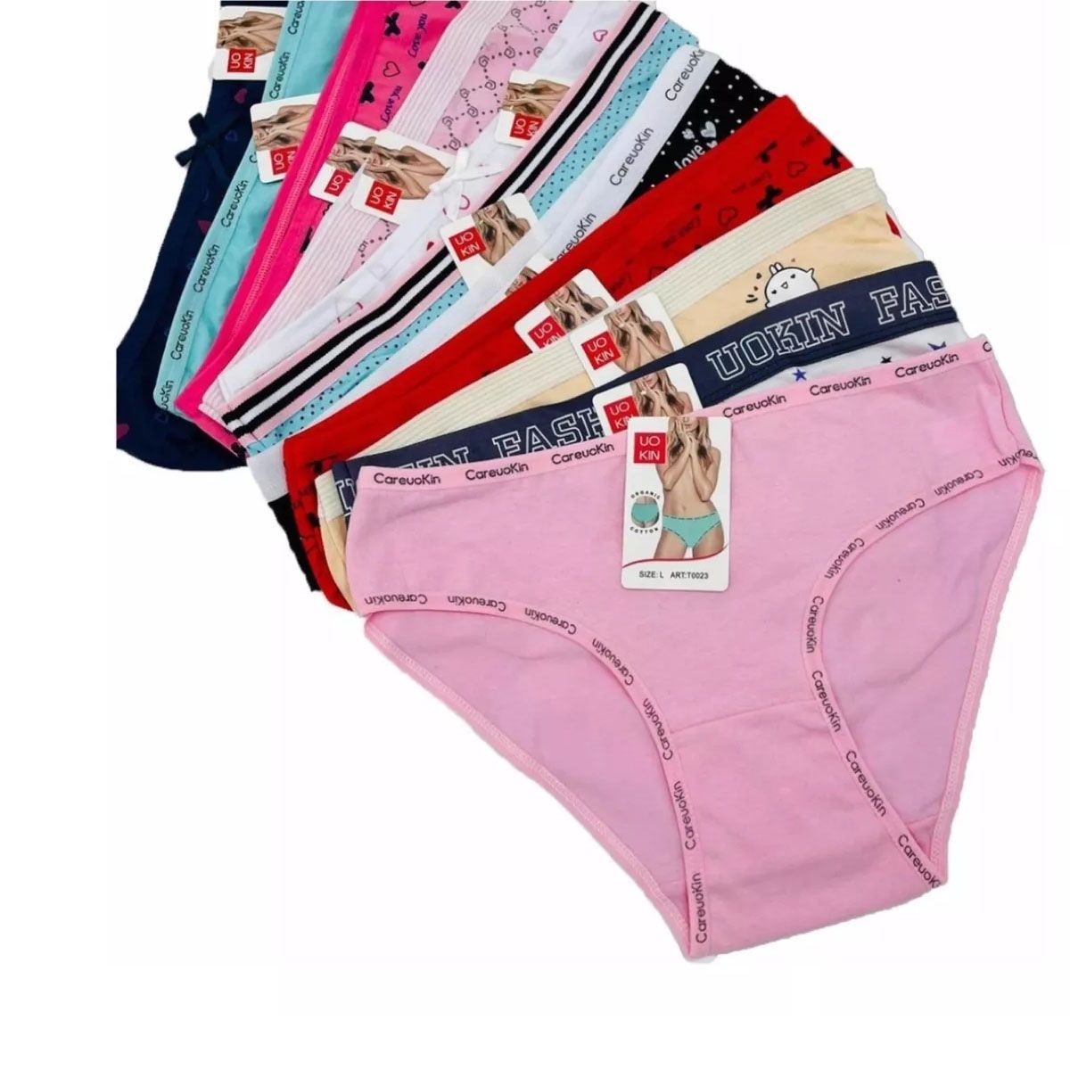 EVERSO - Pack 12 Calzones De Algodón De Mujer Lola Cintura Baja.