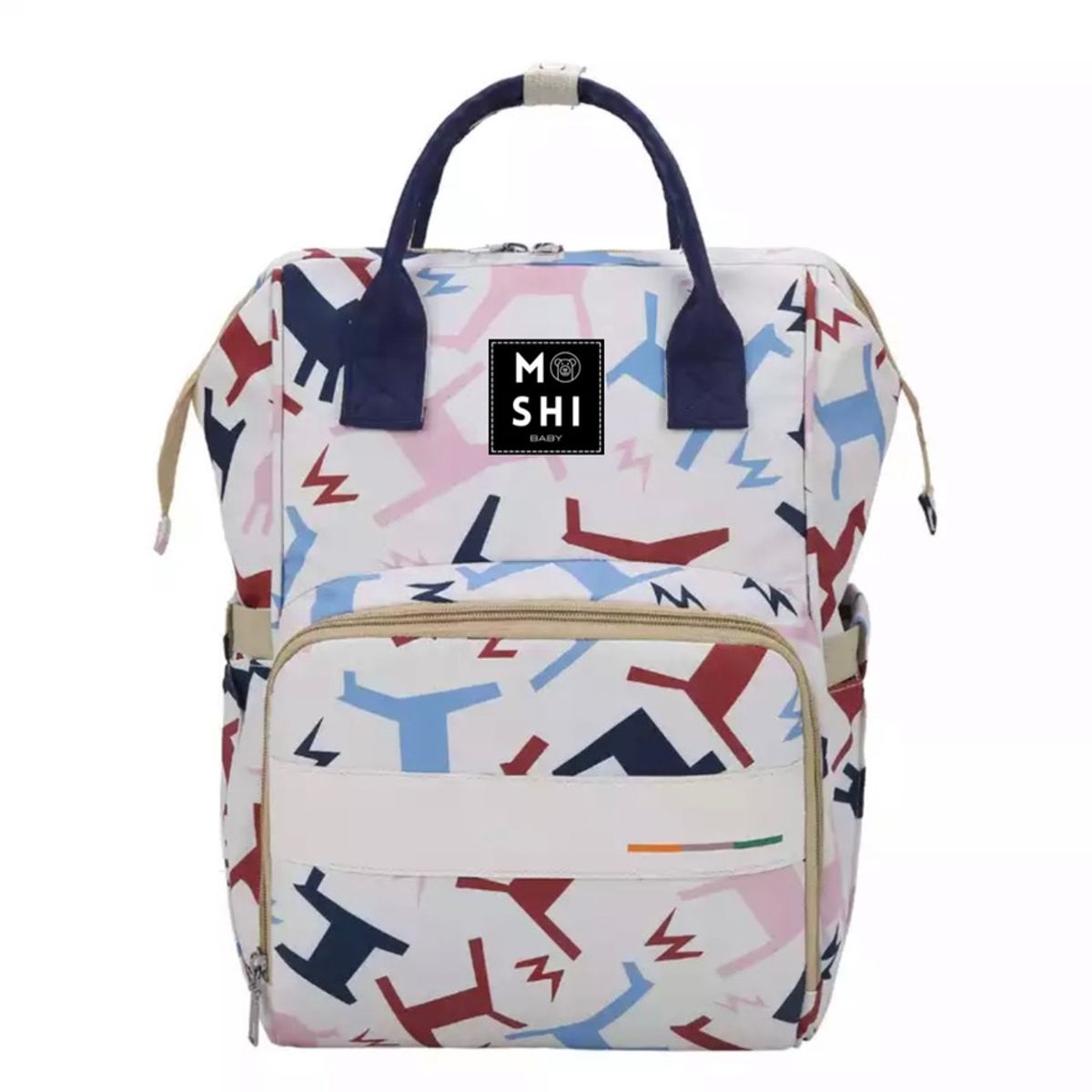 GENERICO - Bolso Mochila Maternal Pañalera Diseño Alpaca Color Pastel