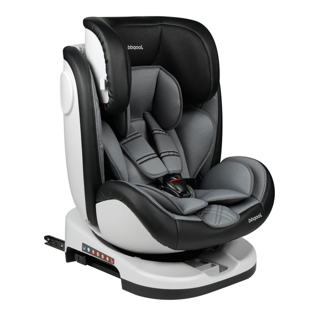 BBQOOL - Silla De Auto Convertible 4Safe Isofix 360° Grey