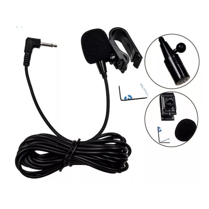 KUANGYE - Micrófono Radio Auto Para Sony Jvc Kenwood Android 3.5mm 3 Metros