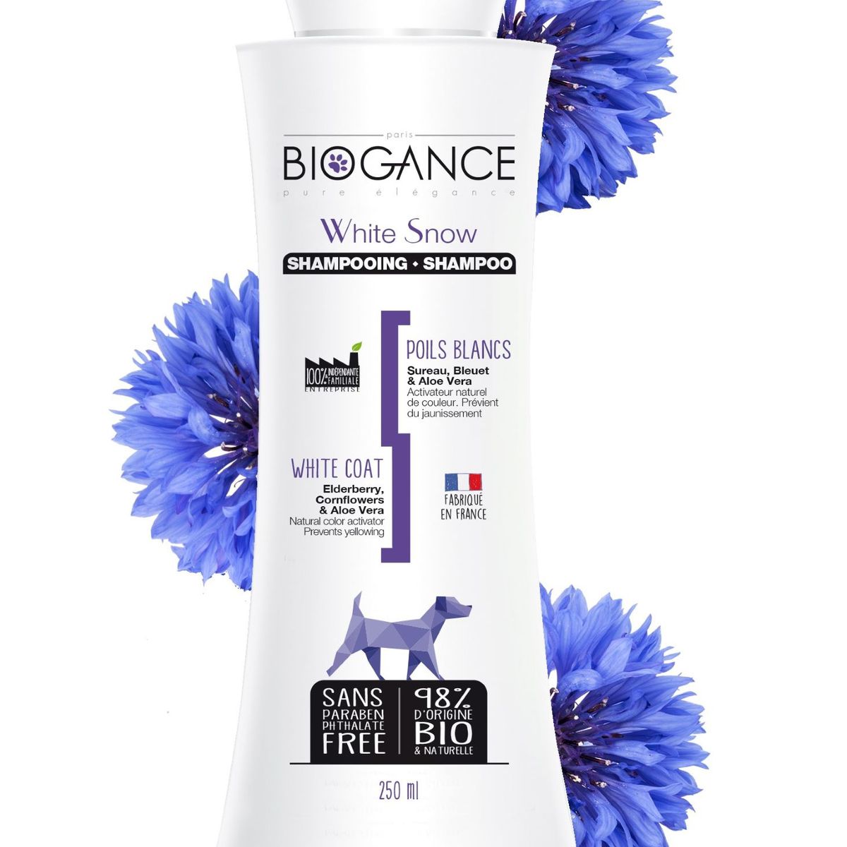 BIOGANCE - Shampoo White Snow 250 ml (Pelaje blanco) BIOGANCE