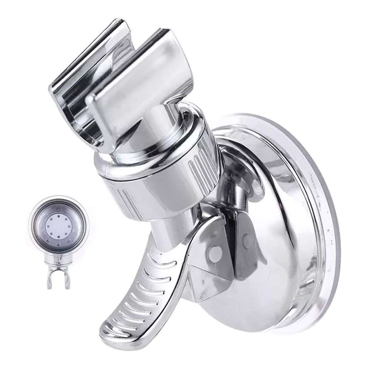 KUANGYE - Soporte De Cabeza De Ducha Montado En La Pared - Ventosa De Succión