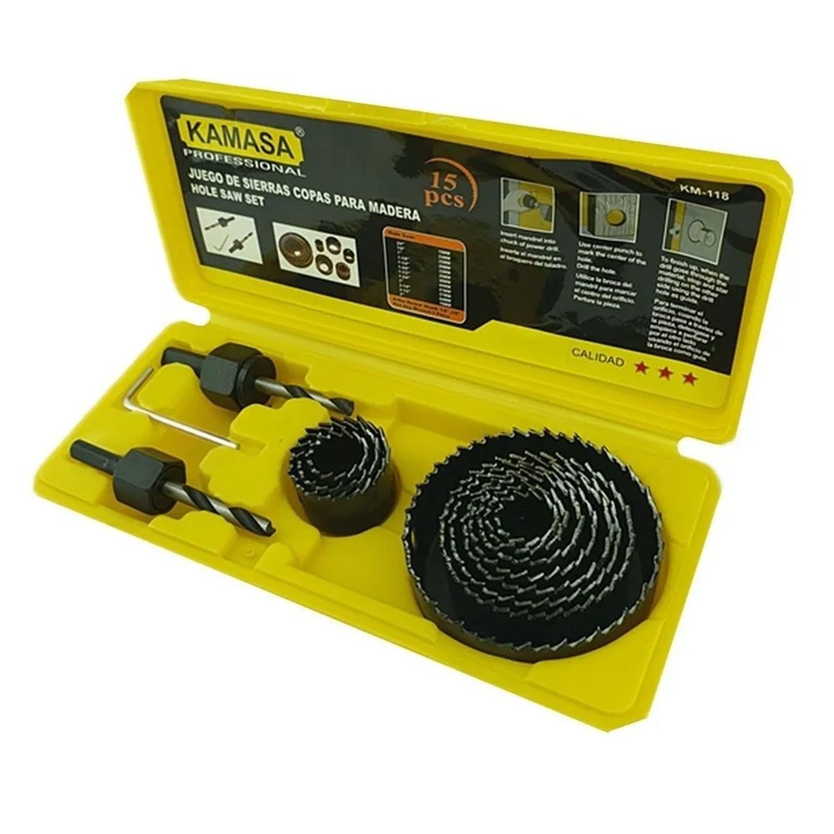 KAMASA - Juego De Hoja De Sierra Copas 15 Piezas Kamasa
