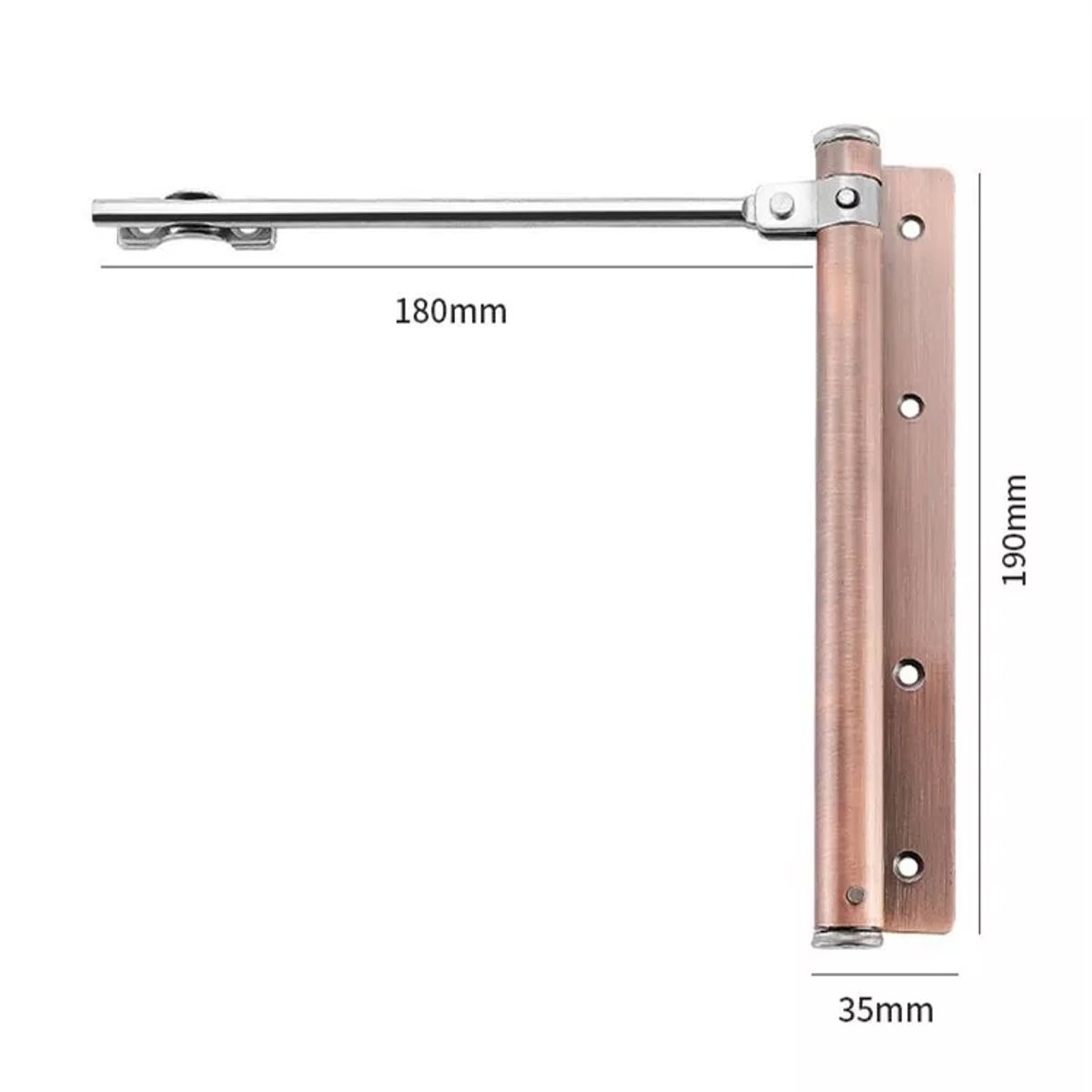 KUANGYE - Cierrapuertas Automático Con Resorte De Acero Inoxidable - Bronce Rojo