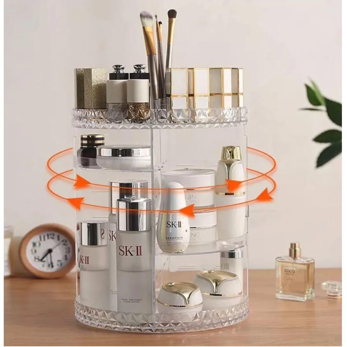 GENERICO - Organizador De Maquillaje Giratorio Lápiz Labial 360°