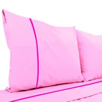 Juego De Sabanas Full Diversión Natural Rosado 300 Hilos