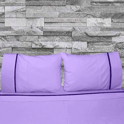 Imagen 2 del producto Juego De Sabanas 2 Plazas Diversión Natural Lila 300 Hilos