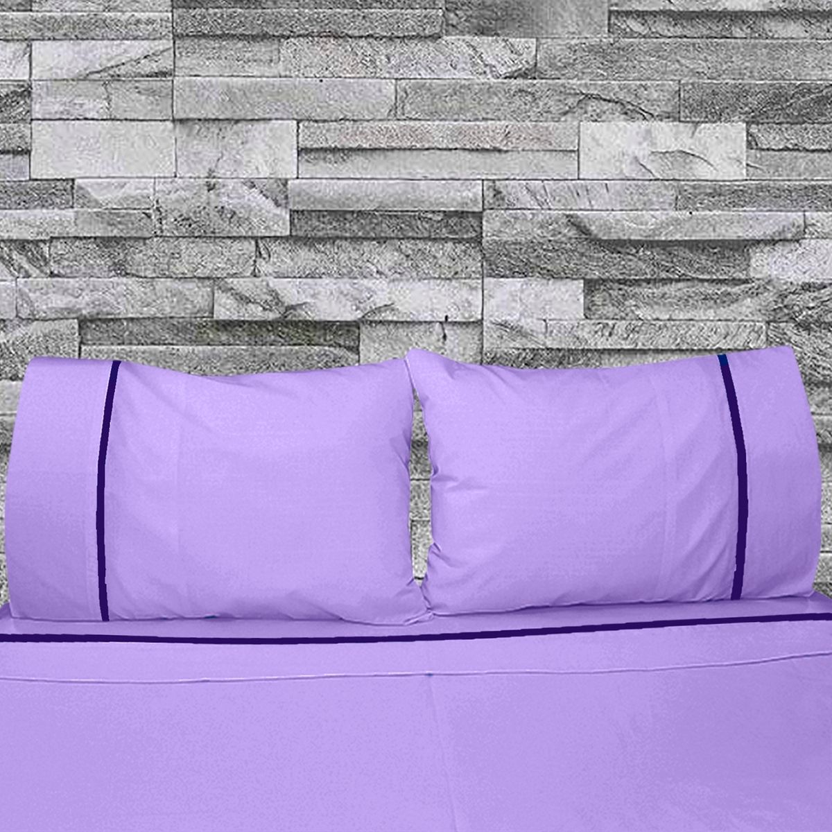 VICTORIANAS - Juego De Sabanas Full Diversión Natural Lila 300 Hilos