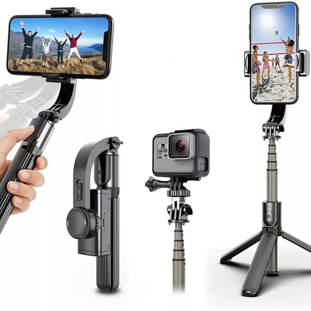KUANGYE - Soportes De Estabilizador Celular Gimbal Selfie Stick Tripode  Mando