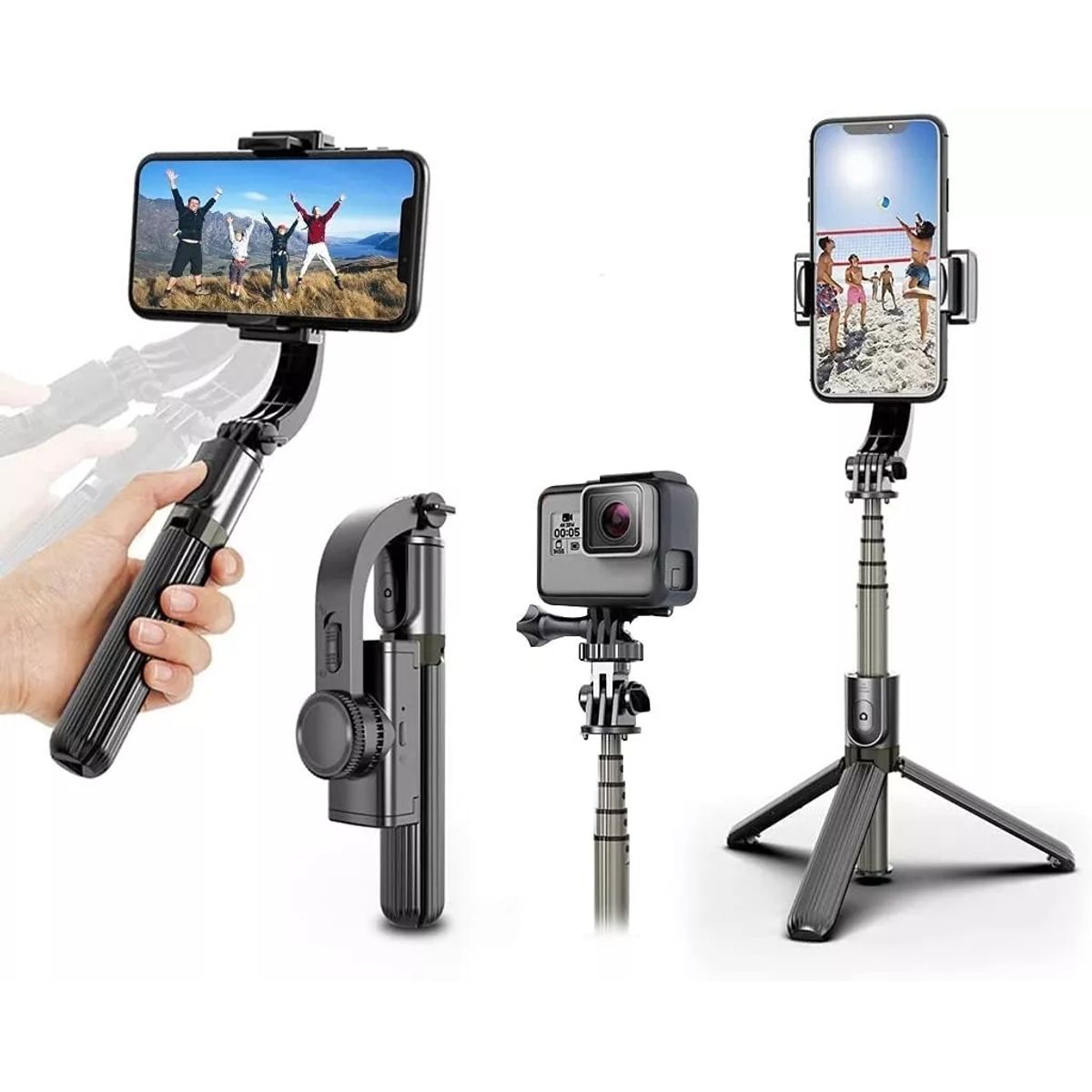 KUANGYE - Soportes De Estabilizador Celular Gimbal Selfie Stick Tripode  Mando