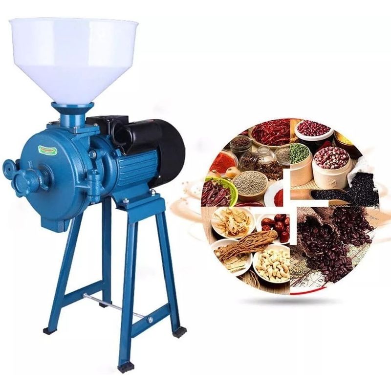 GENERICO - Molino Para Granos Chancadora 3hp Molino Eléctrico Para Maíz