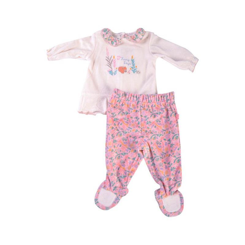 PILLIN - Conjunto Plush Bebé Niña Palo rosa Pillin - Palo Rosa