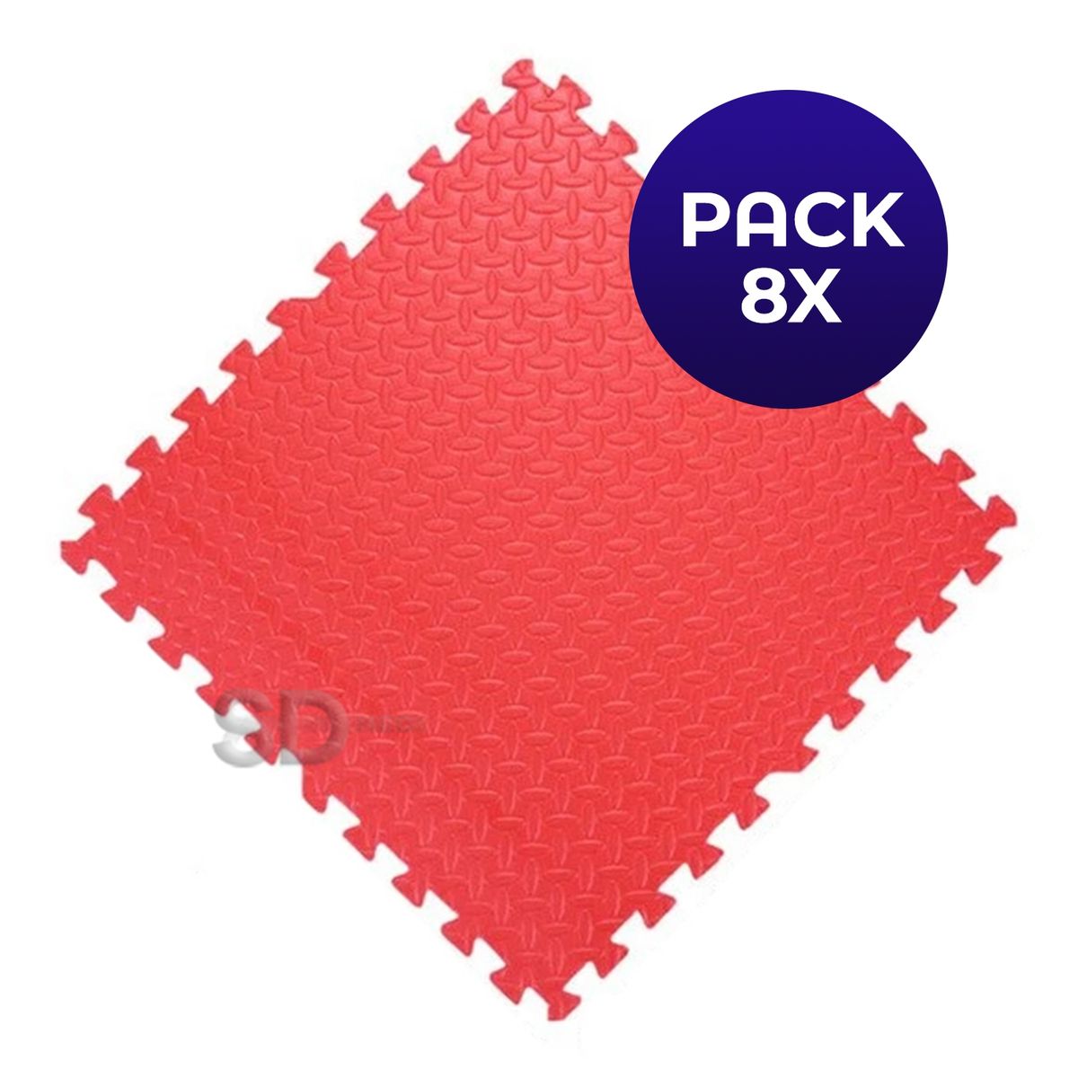 SDFIT - Tatami 1.2 cm grosor x 62 x 62 cm Rojo Pack 8x