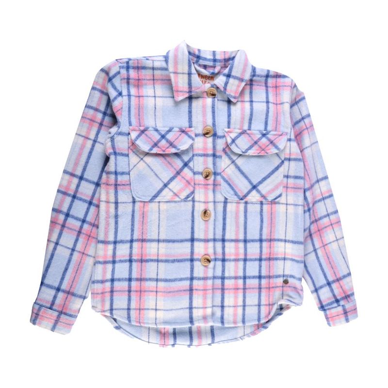 PILLIN - Sobrecamisa Escosesa Niña Celeste Pillin PILLIN