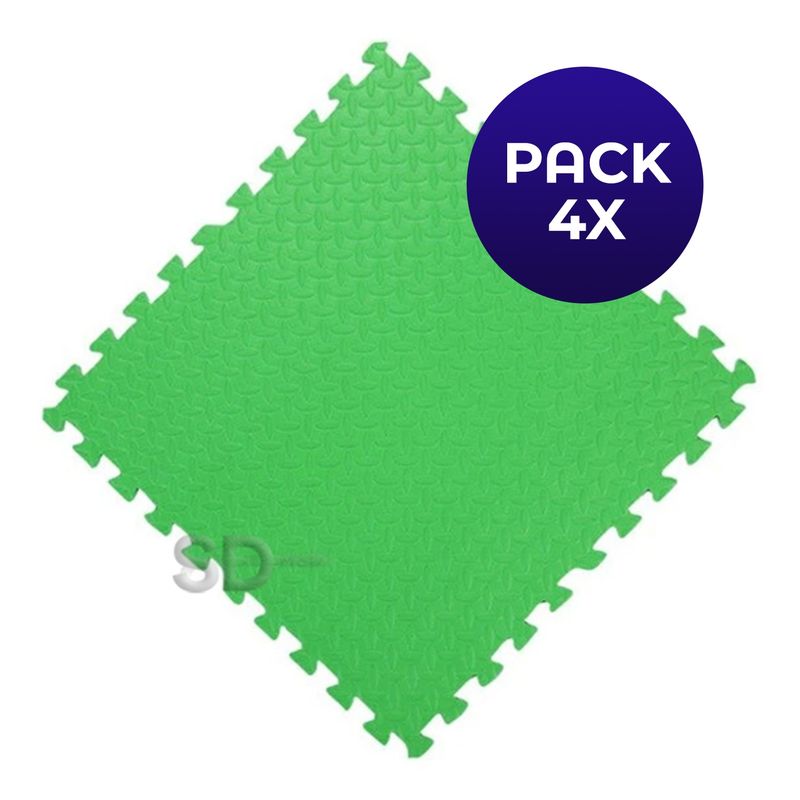 SDFIT - Pack 4x Tatami 60 cm x 60 cm x 2 cm Verde