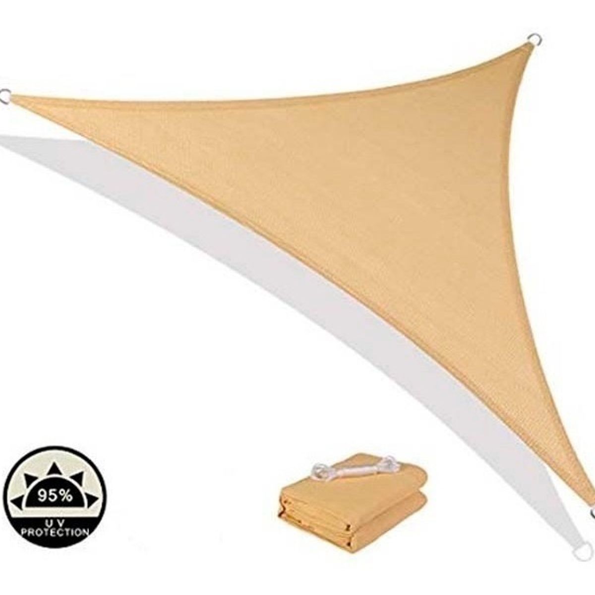 BJ HOGAR - Toldo Vela Sombra Malla Anti Uv Triangular 5mx5mx5m