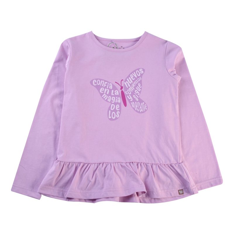 PILLIN - Polera Sustentable Niña Rosado Pillin PILLIN