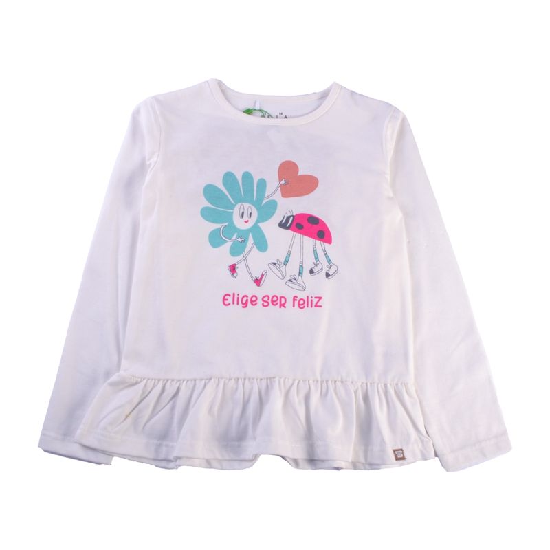 PILLIN - Polera Sustentable Niña Blanco Pillin PILLIN