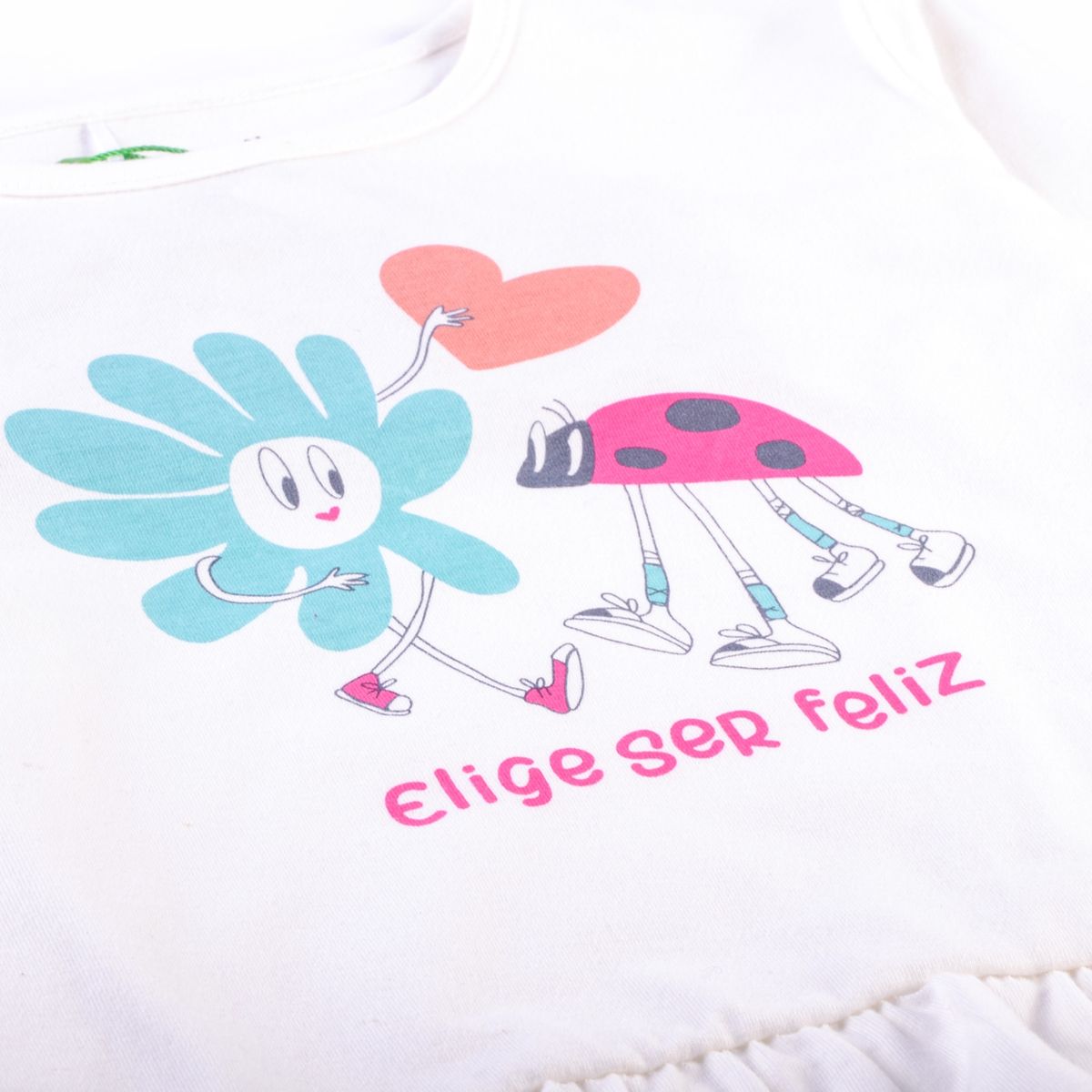 PILLIN - Polera Sustentable Niña Blanco Pillin PILLIN