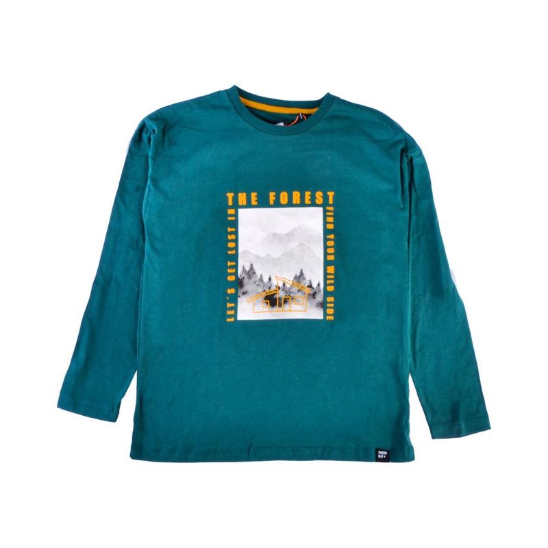 PILLIN - Polera Manga Larga Niño Verde Pillin - Verde