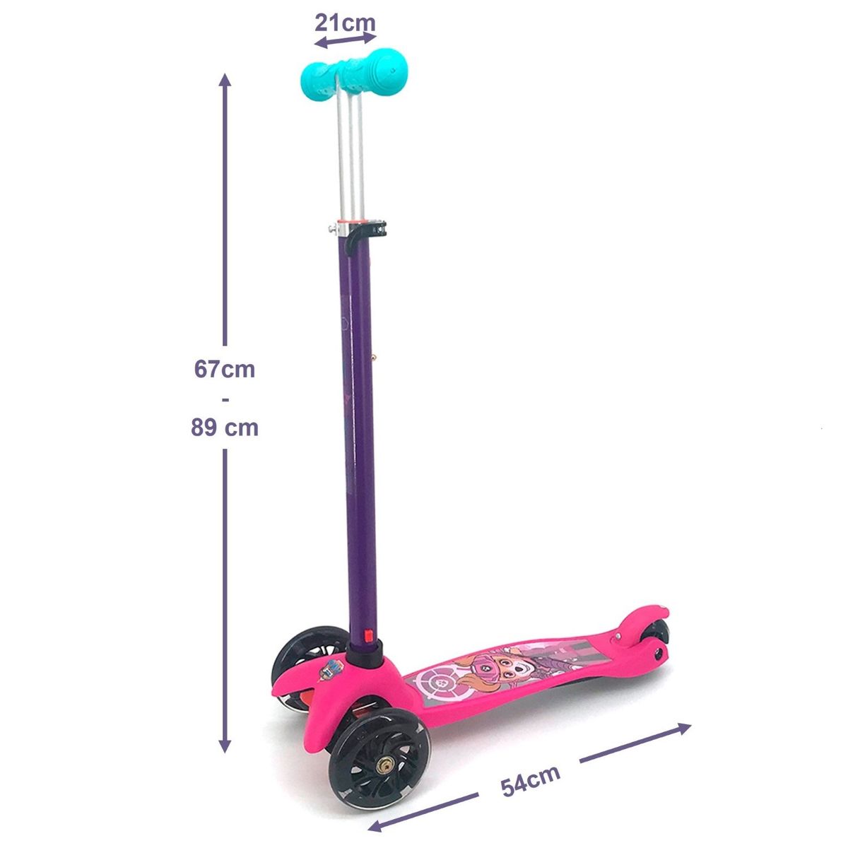 LUMAX - Scooter Monopatin Paw Patrol La Pelicula Skay Con Luz