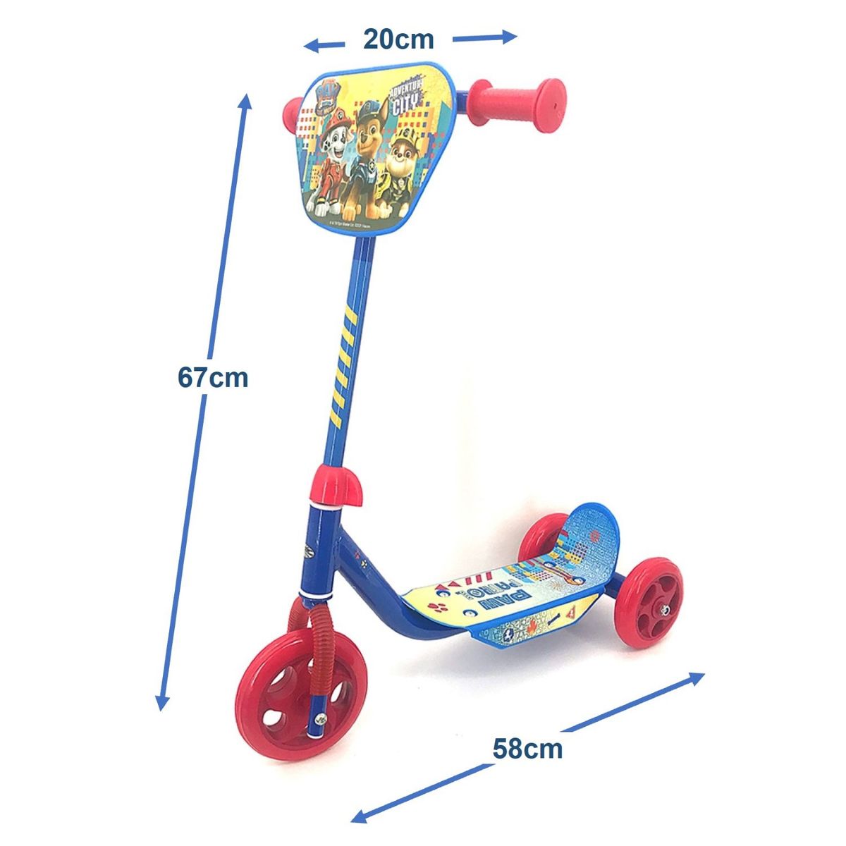 LUMAX - Scooter Monopatin Paw Patrol La Pelicula Chase 3 Ruedas