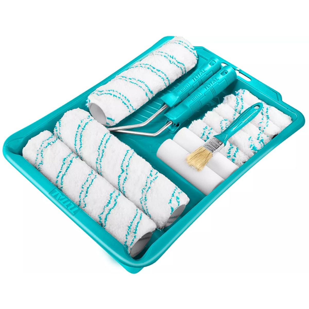 TOTAL TOOLS - Kit Para Pintar Bandeja Rodillo 14 Piezas Total Tht862302