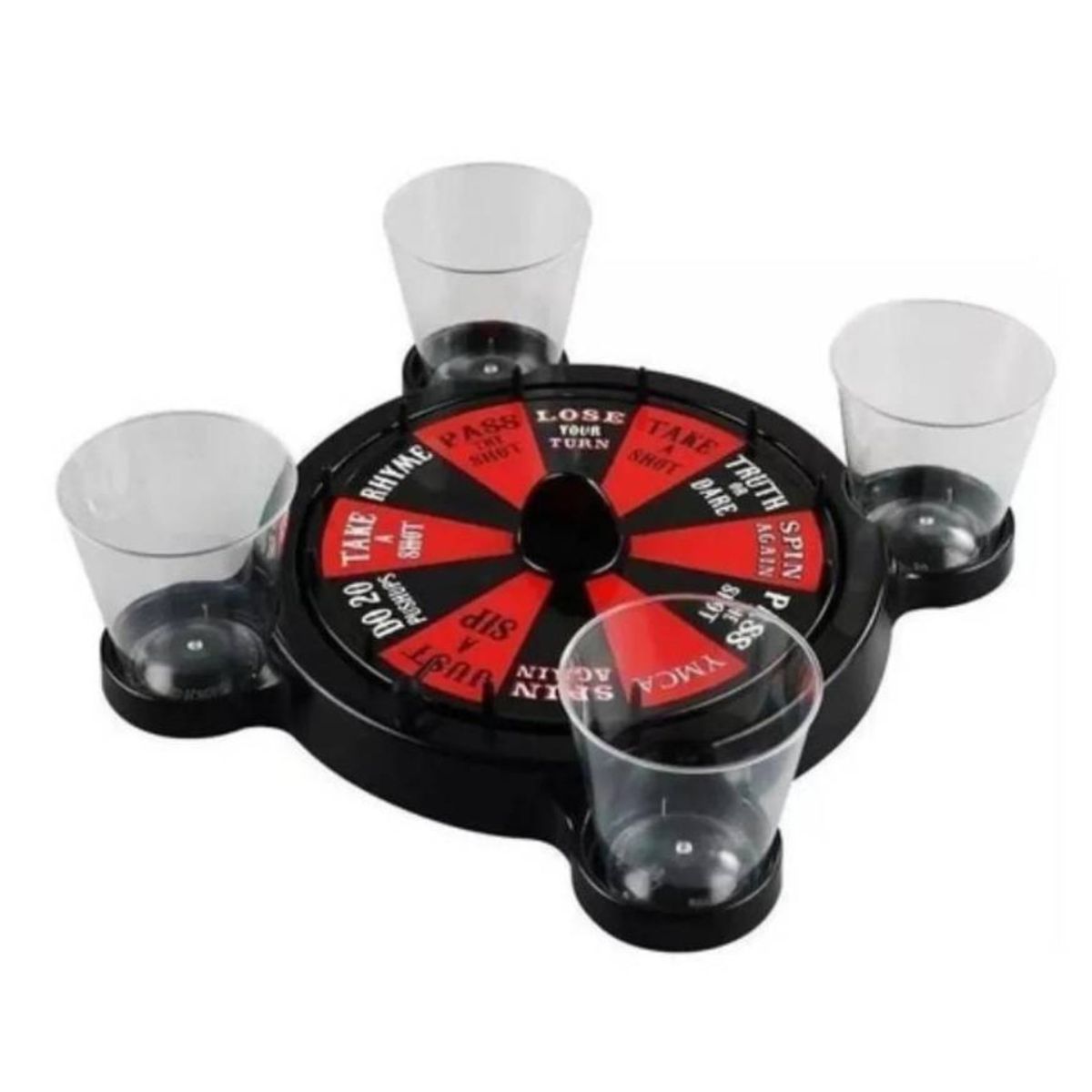 OEM - Juego De Ruleta Casino Shots 4 Vasos 50cc Bar Fiesta Bebidas