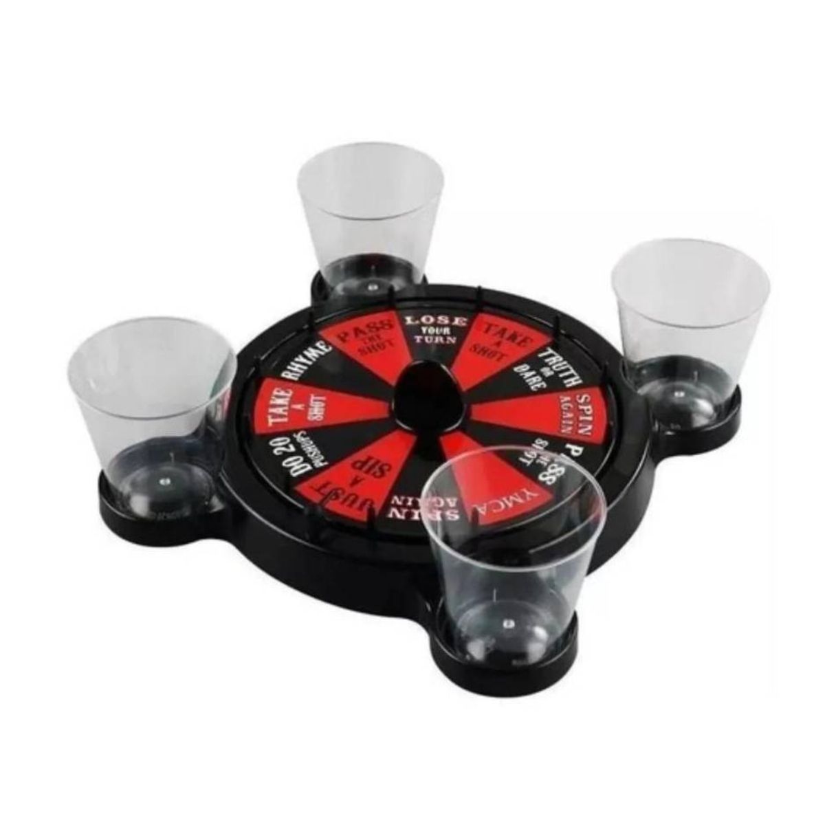 OEM - Juego De Ruleta Casino Shots 4 Vasos 50cc Bar Fiesta Bebidas