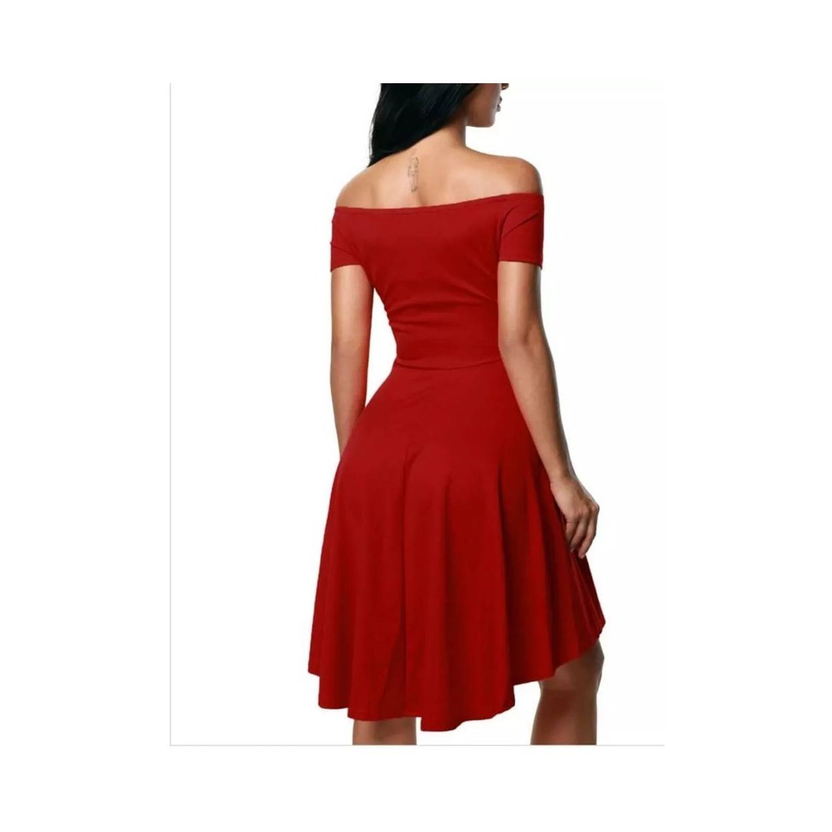 GENERICO - VESTIDO DE FIESTA CORTO - HOMBROS DESCUBIERTOS