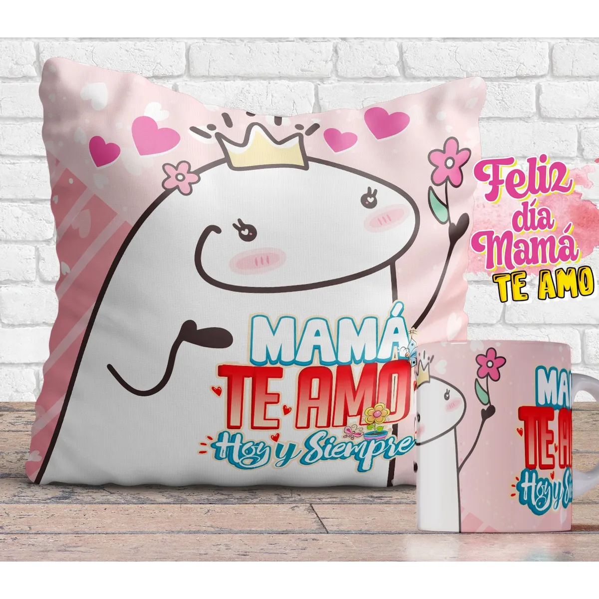 GENERICO - set tazon mas cojin la mama mas bella.