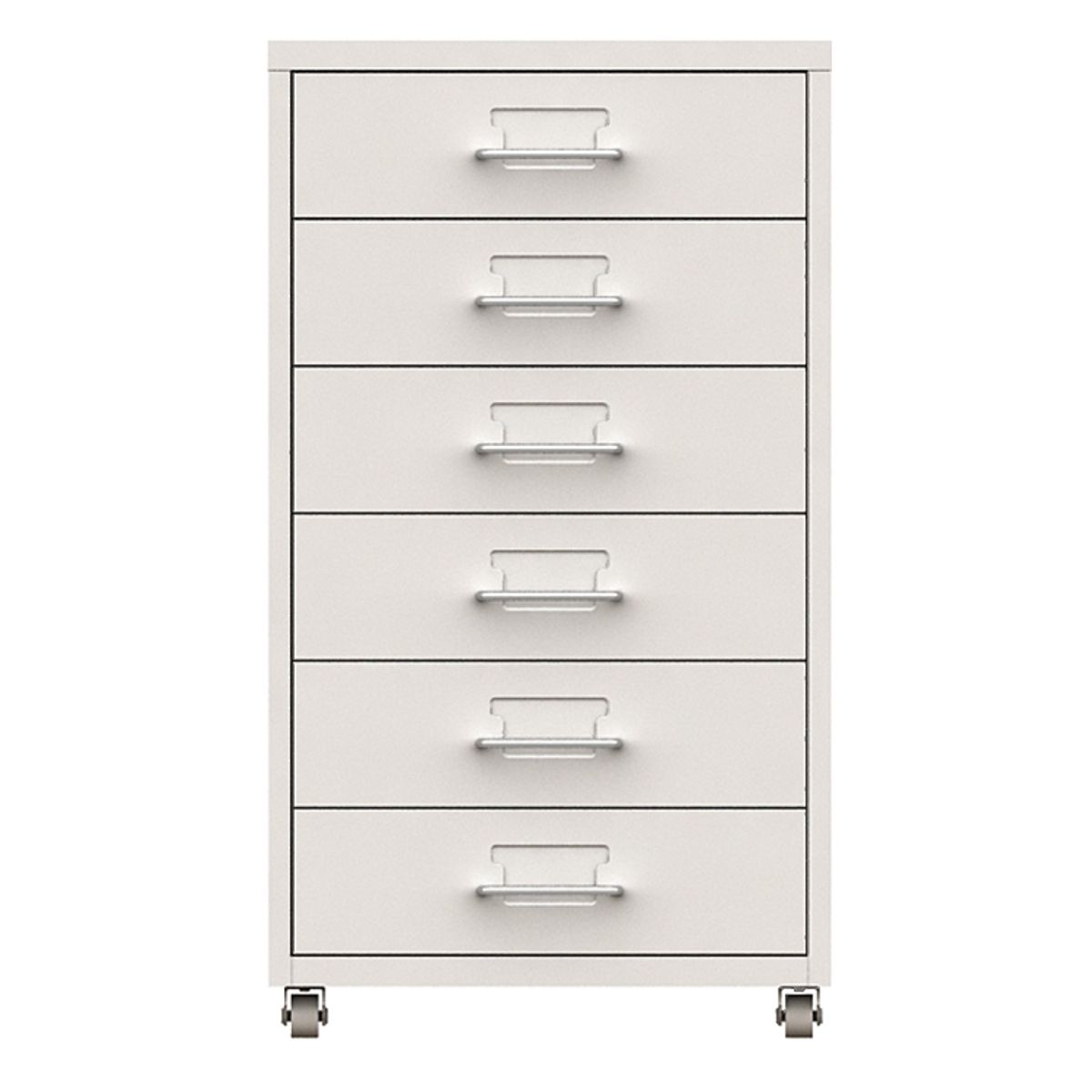 GENERICO - Minicajonera Móvil Metálica con 6 Cajones y Llaves. Homeworking