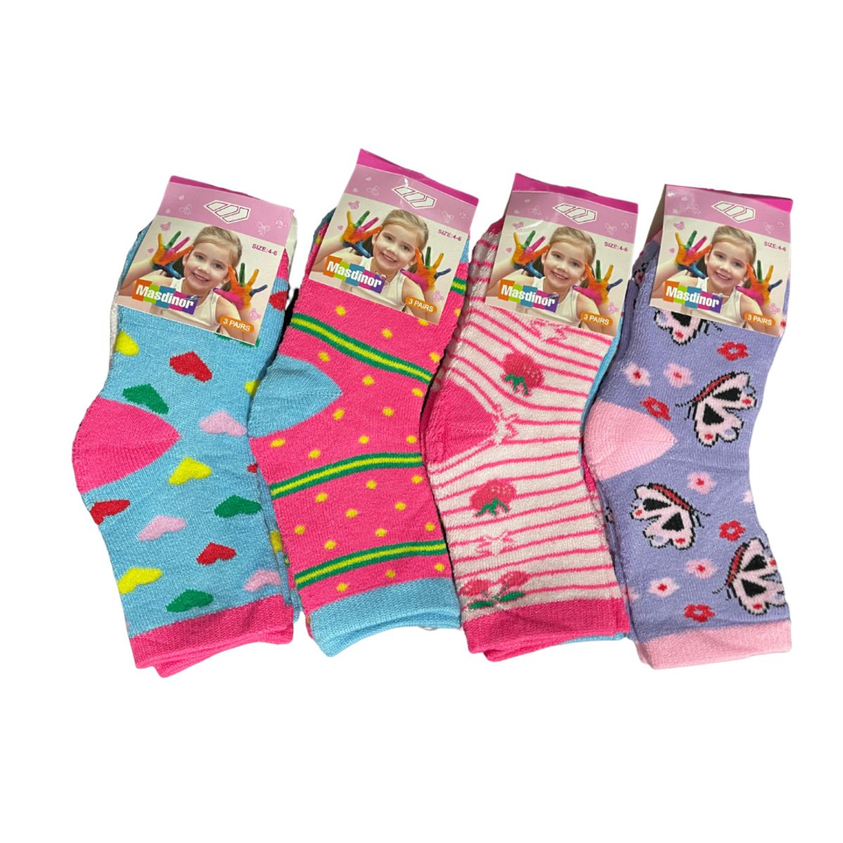 ANNI STAR - Pack 12 Calcetines De Toalla Grueso Niño O Niña