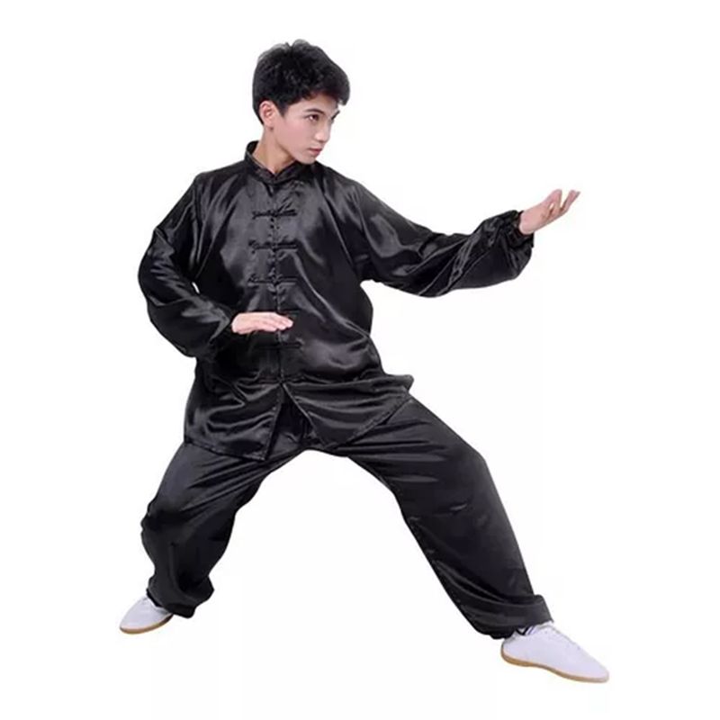 SDFIT - Traje de Taichi Negro - Talla 150 cm