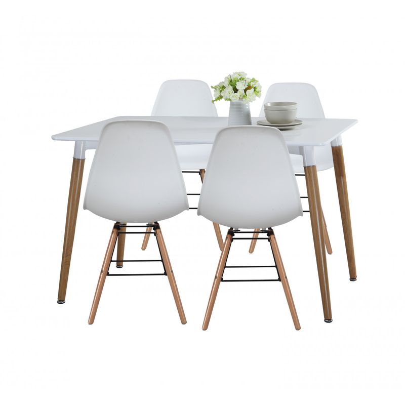 GENERICO - COMEDOR 4 SILLAS BLANCO EIFFEL BIGHOUSE