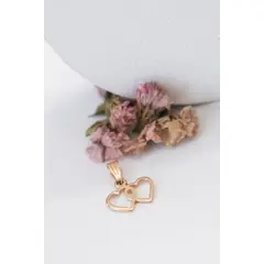 MODAS LILLO - Colgante Mujer Corazón Doble 1.4 Cm Oro 18k Joyas