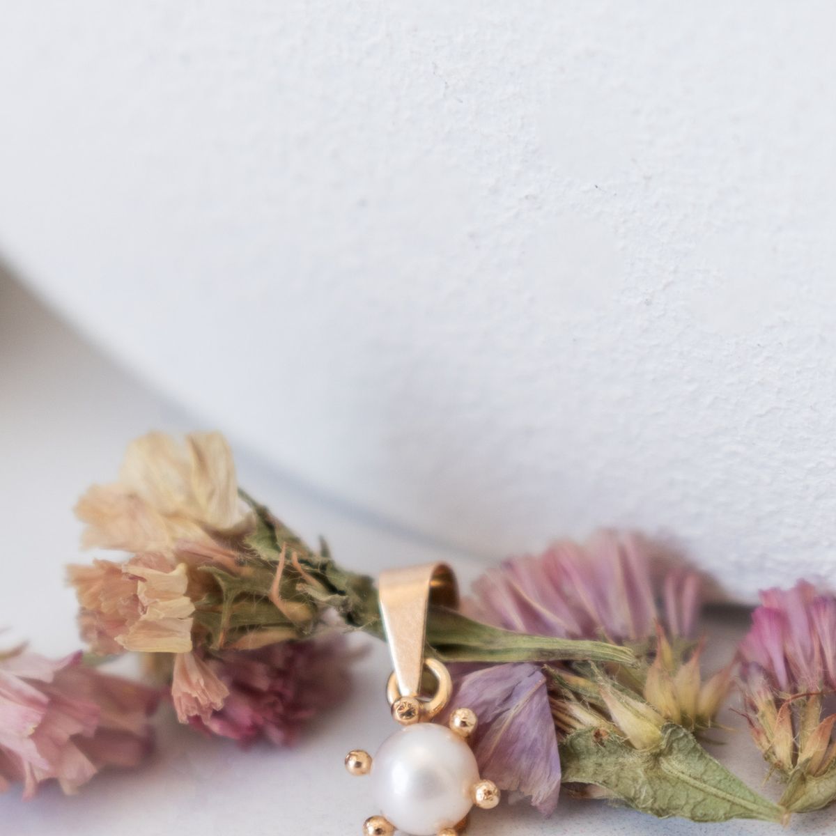 MODAS LILLO - Colgante Mujer Perla Pistilo 6mm Oro 18k Joyas Modas Lillo