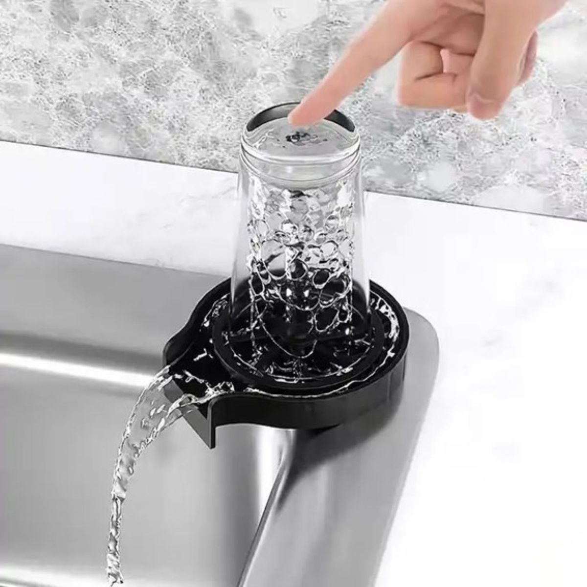 NOVYSTOR - Lavador Limpiador Automático Para Vasos Tazas Copa Cocina