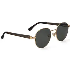 BONOBOSS - Lentes de Sol Redondos Harry Gold Polarizados - Negro - Talla única