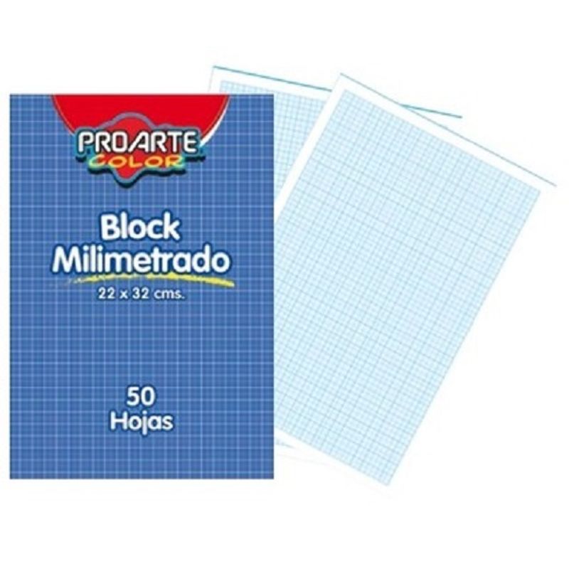 PROARTE - Block papel milimetrado, 50 hojas