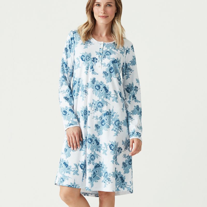 BARBIZON - Camisa de Dormir Cuore Blanco Estampado