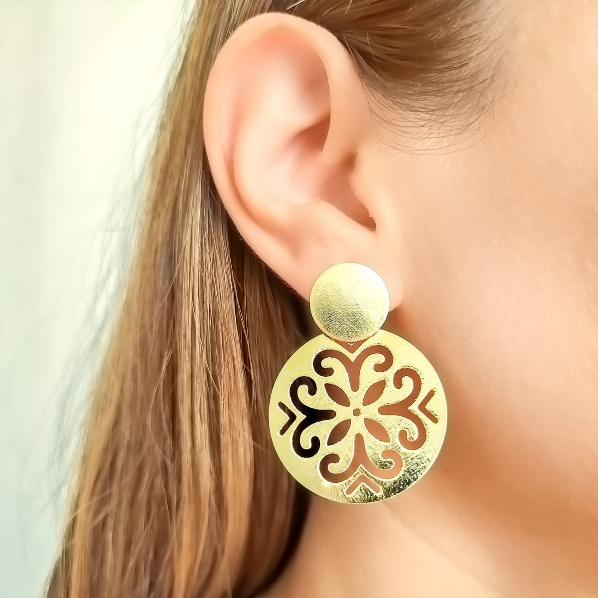 COGGIOLA - Aros Alejandra Enchapado Oro 18K