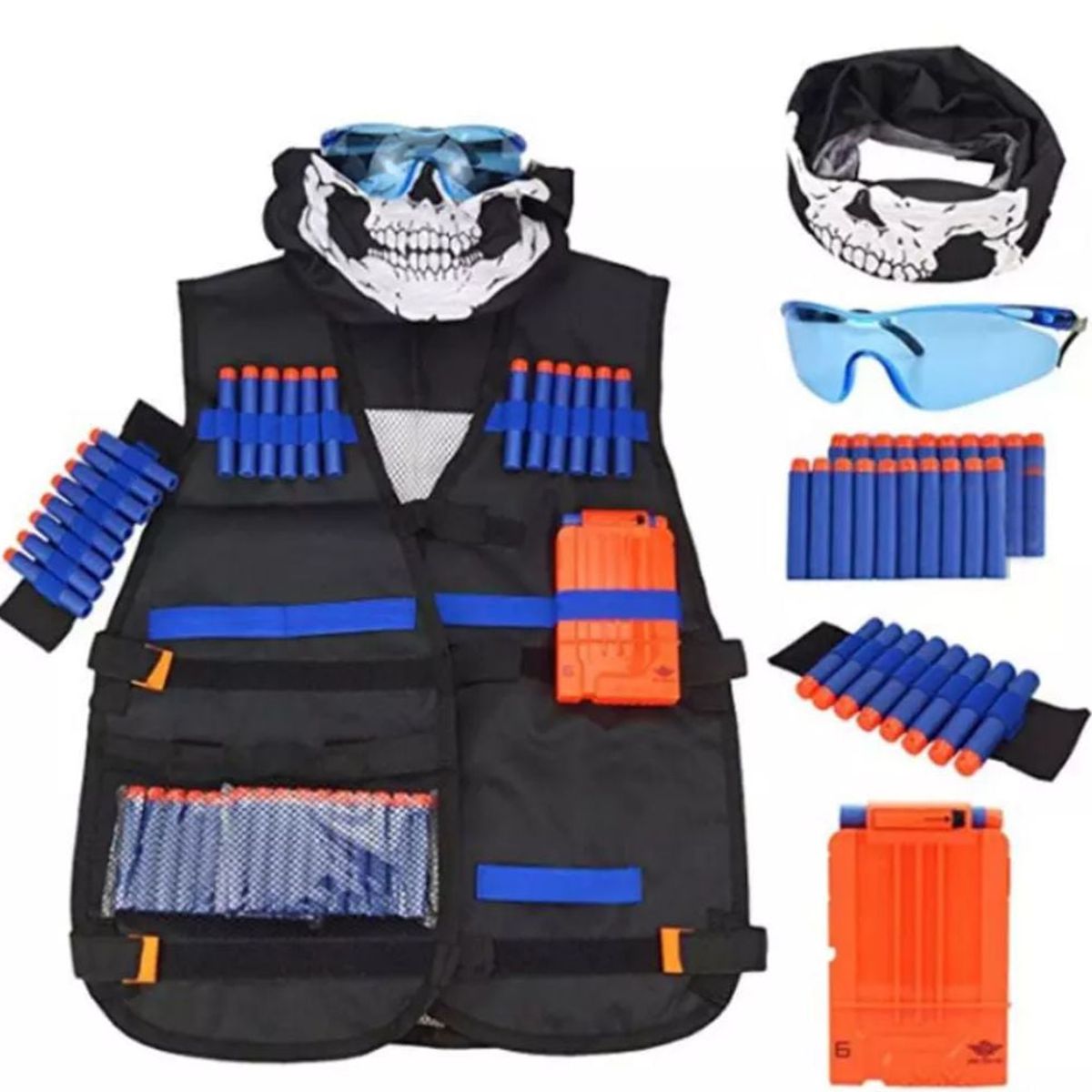 GENERICO - Kit Chaleco Táctico Para Niños Dardos Guns N-strike