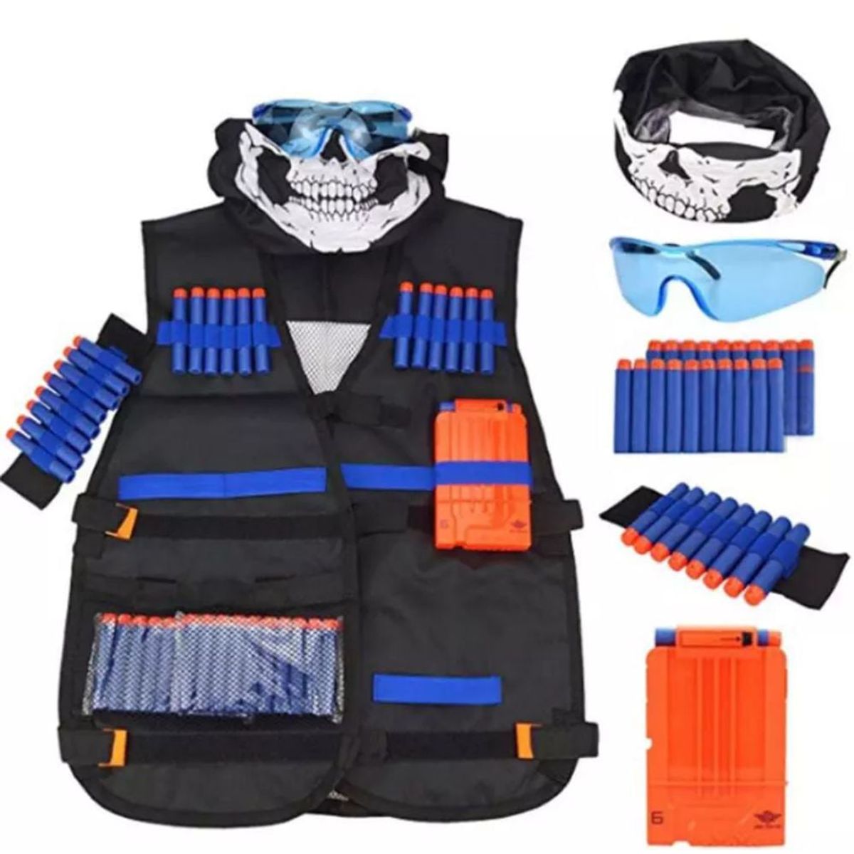 GENERICO - Kit Chaleco Táctico Para Niños Dardos Guns N-strike