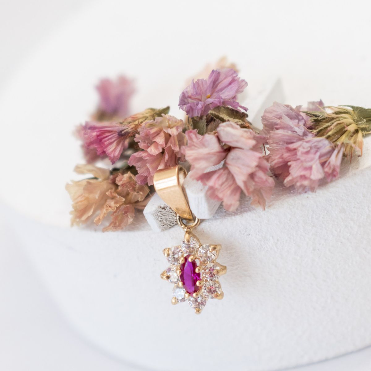 MODAS LILLO - Colgante Mujer Lady Rubí Oro 18k Joyas Modas Lillo